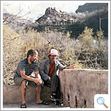 Mike McHugo & Hajj Maurice below the ruins